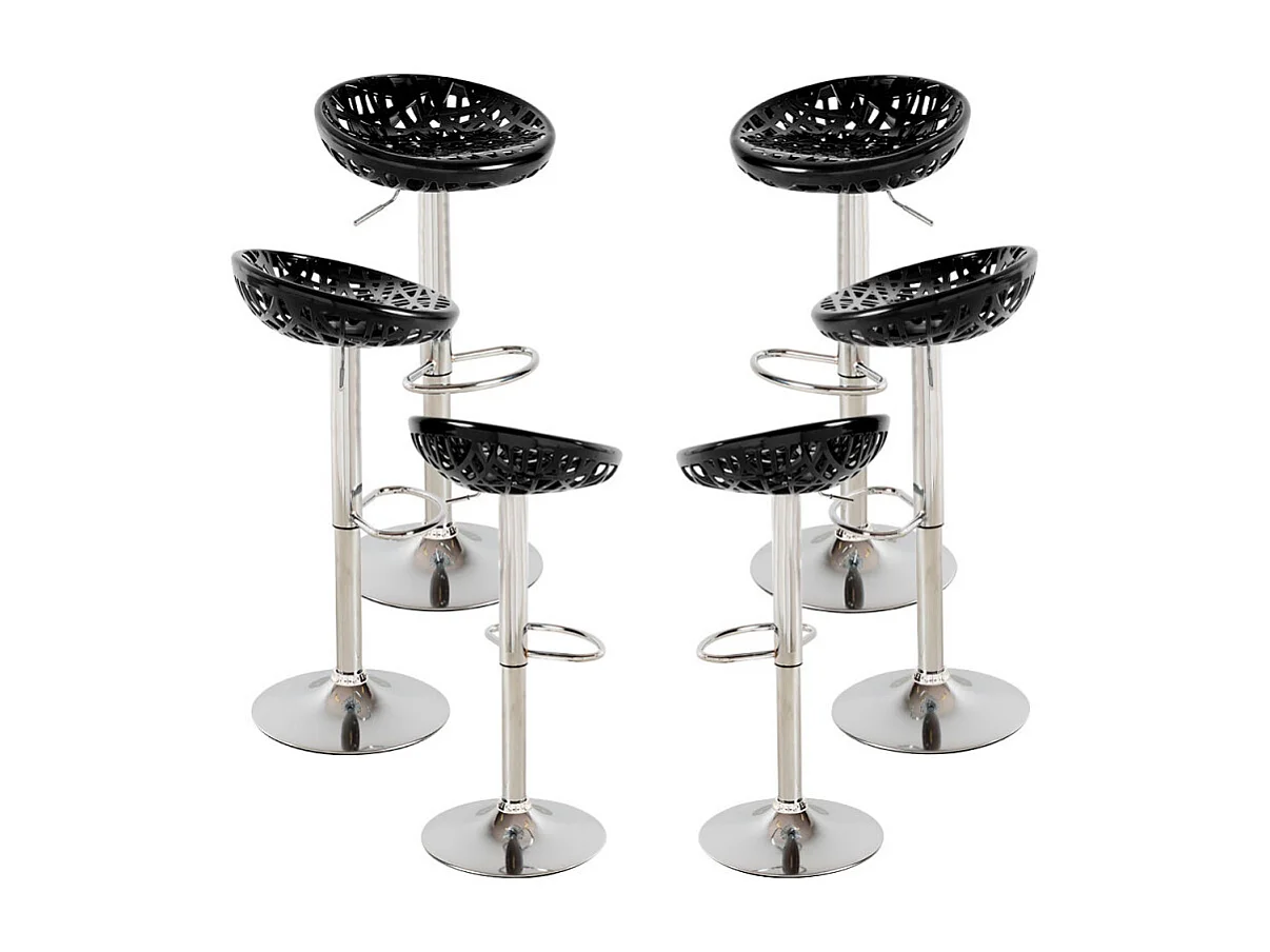 Lote de 6 Taburetes Nest - Negro