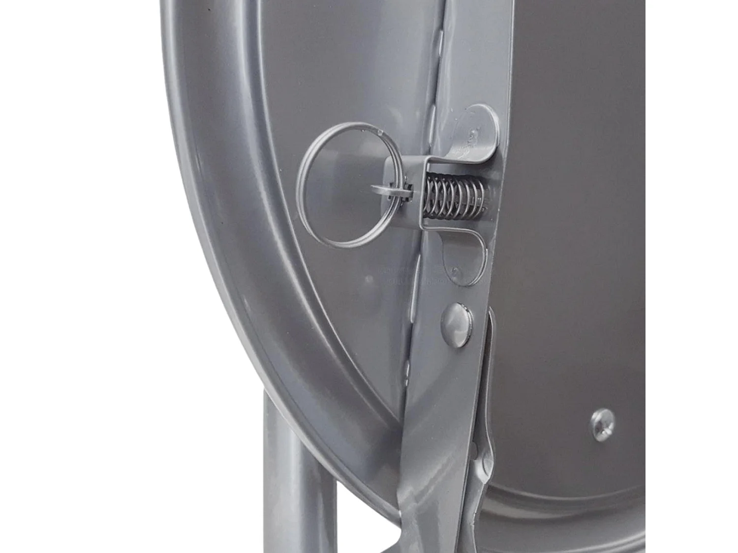 Taburete Plegable con Respaldo 32x36x73.5cm Gris 7house