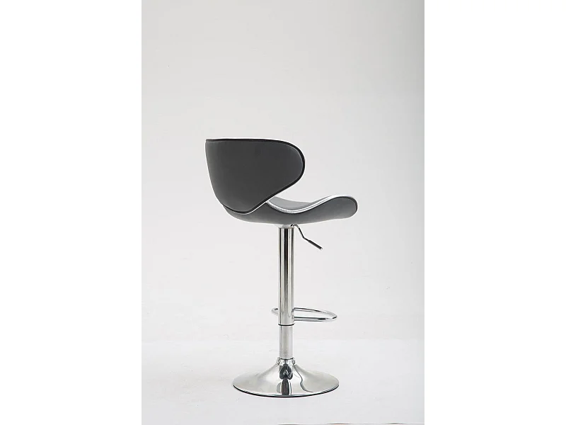 Tabouret de bar chaise métal grise 46 x 49 x 88 cm 10_0000114