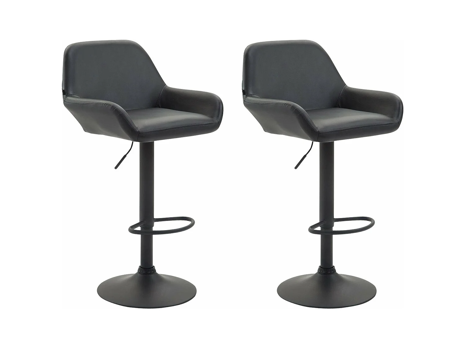 Lot de 2 tabourets métal argentée 51 x 52 x 89 cm TDB10223