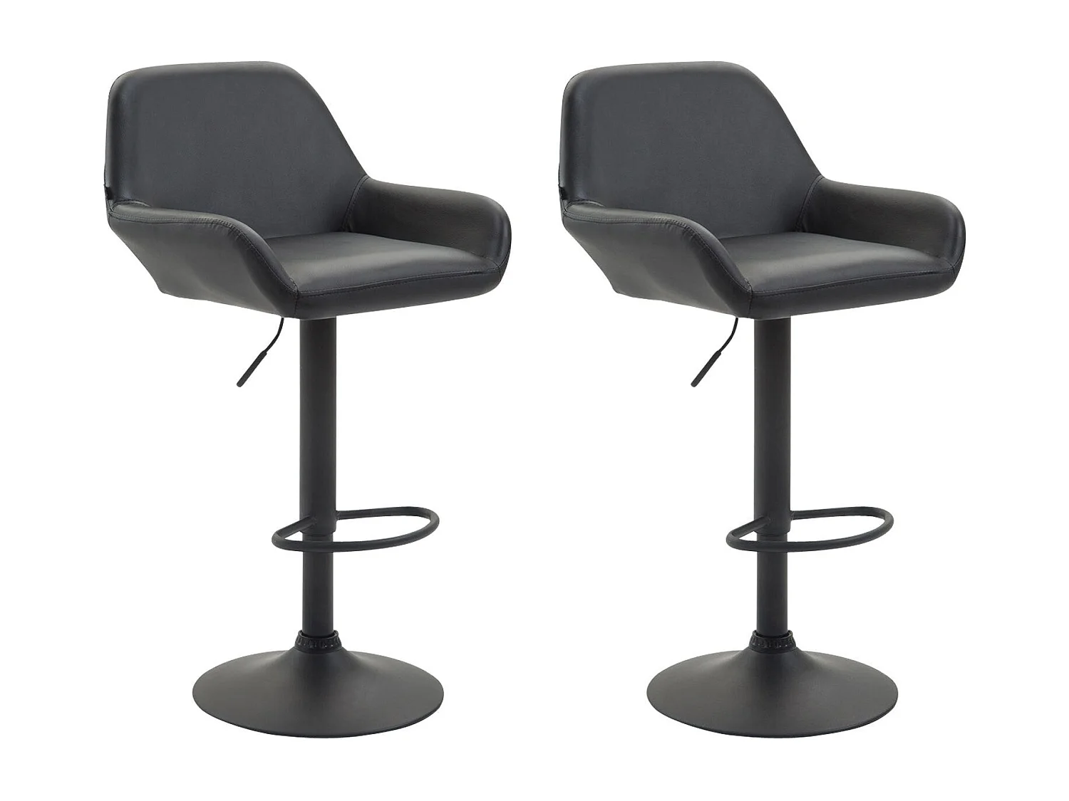 Lot de 2 tabourets métal argentée 51 x 52 x 89 cm TDB10223