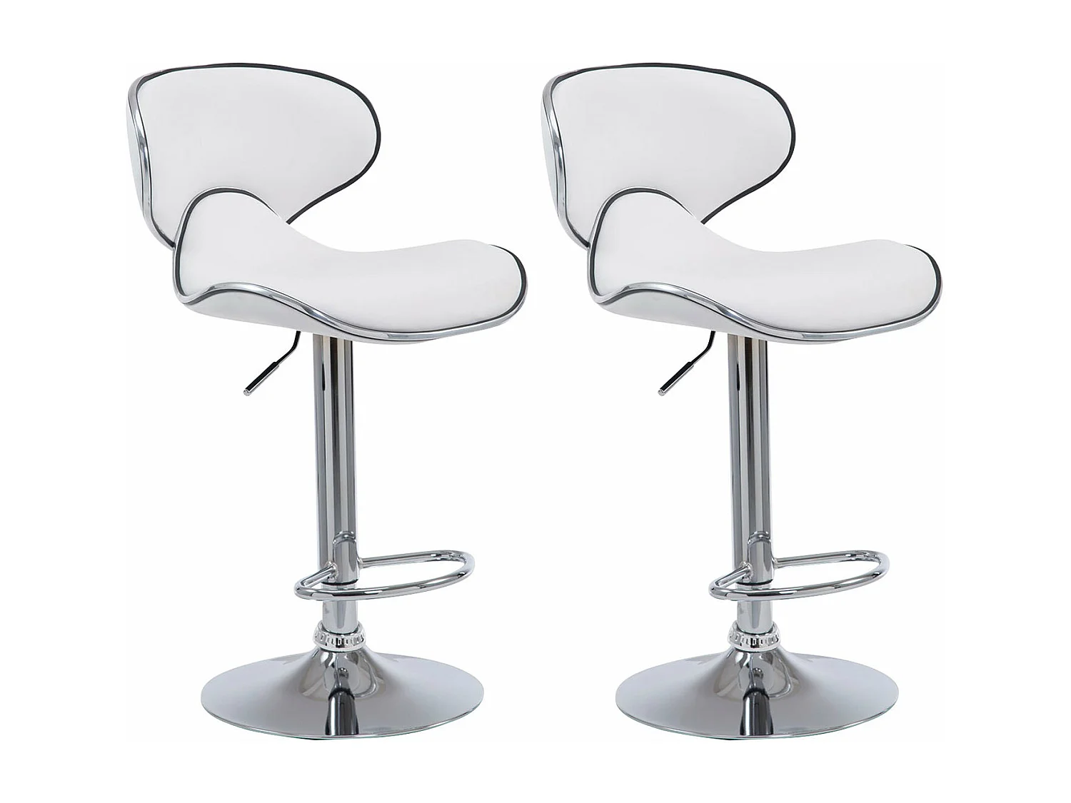 Tabouret de bar chaise métal blanche 46 x 49 x 108 cm TDB10123