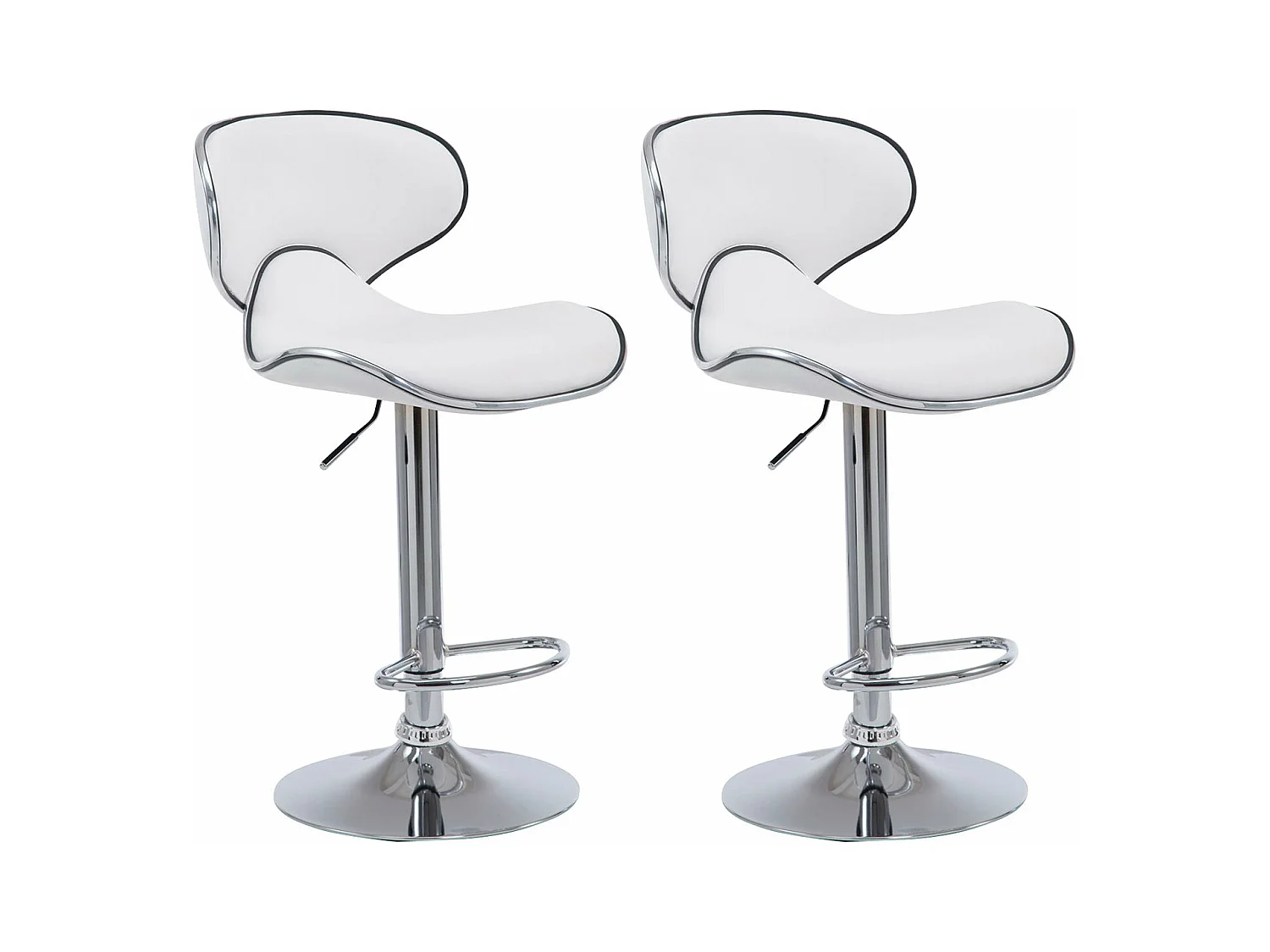 Tabouret de bar chaise métal blanche 46 x 49 x 108 cm TDB10123