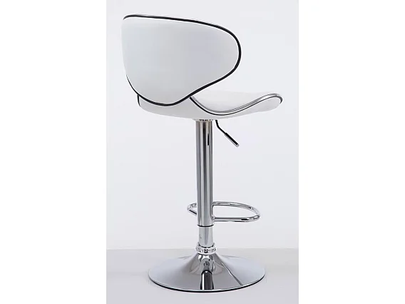 Tabouret de bar chaise métal blanche 46 x 49 x 108 cm TDB10123
