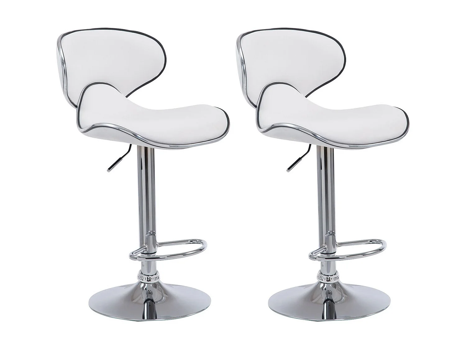 Tabouret de bar chaise métal blanche 46 x 49 x 108 cm TDB10123