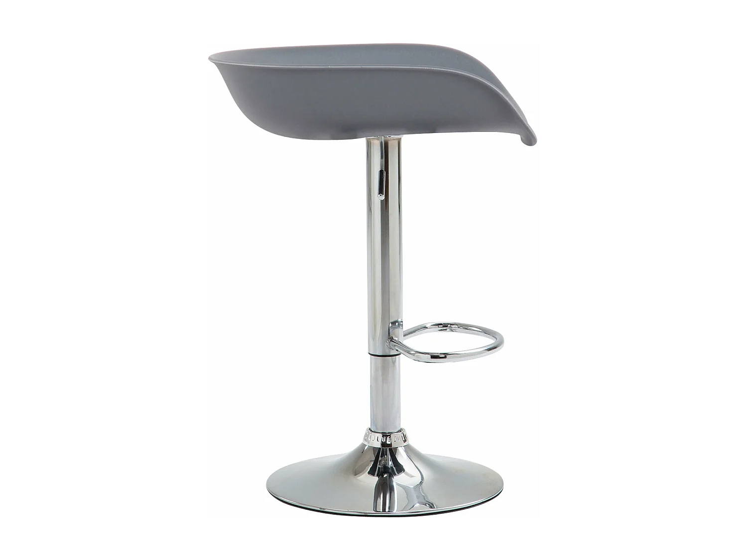 Lot de 2 tabourets métal grise 52 x 43 x 67 cm TDB10277