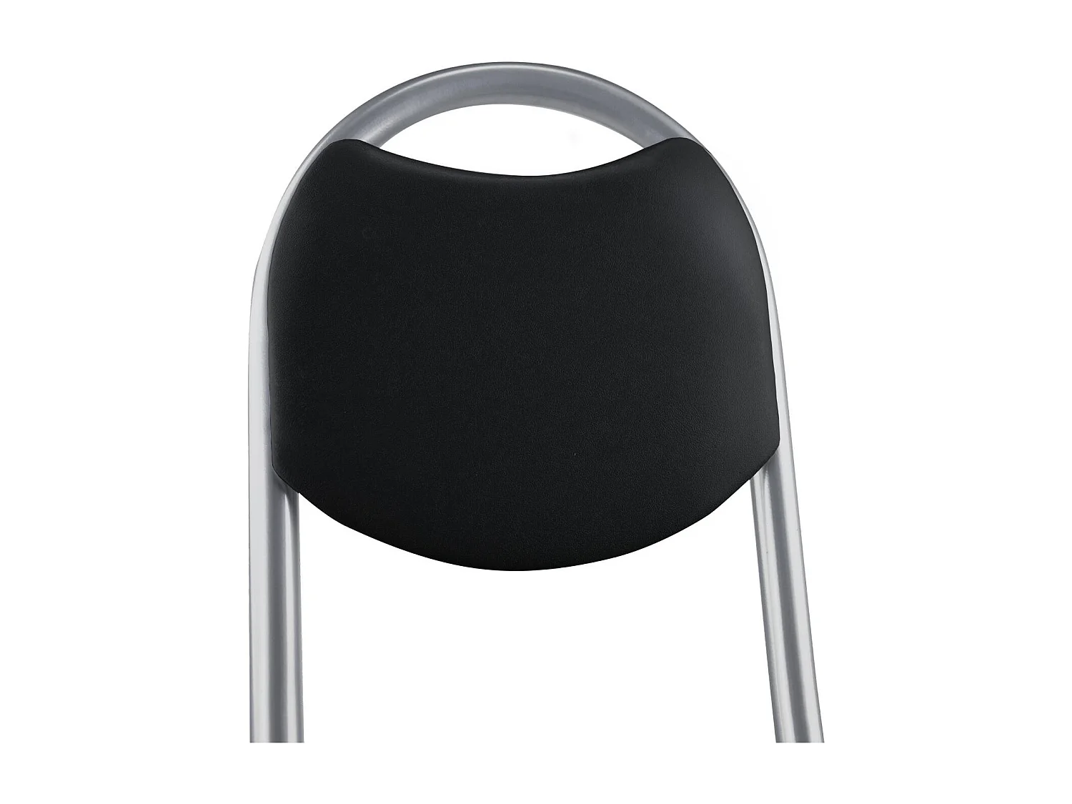 Sgabello pieghevole con schienale 32x36x73,5 cm Nero 7house