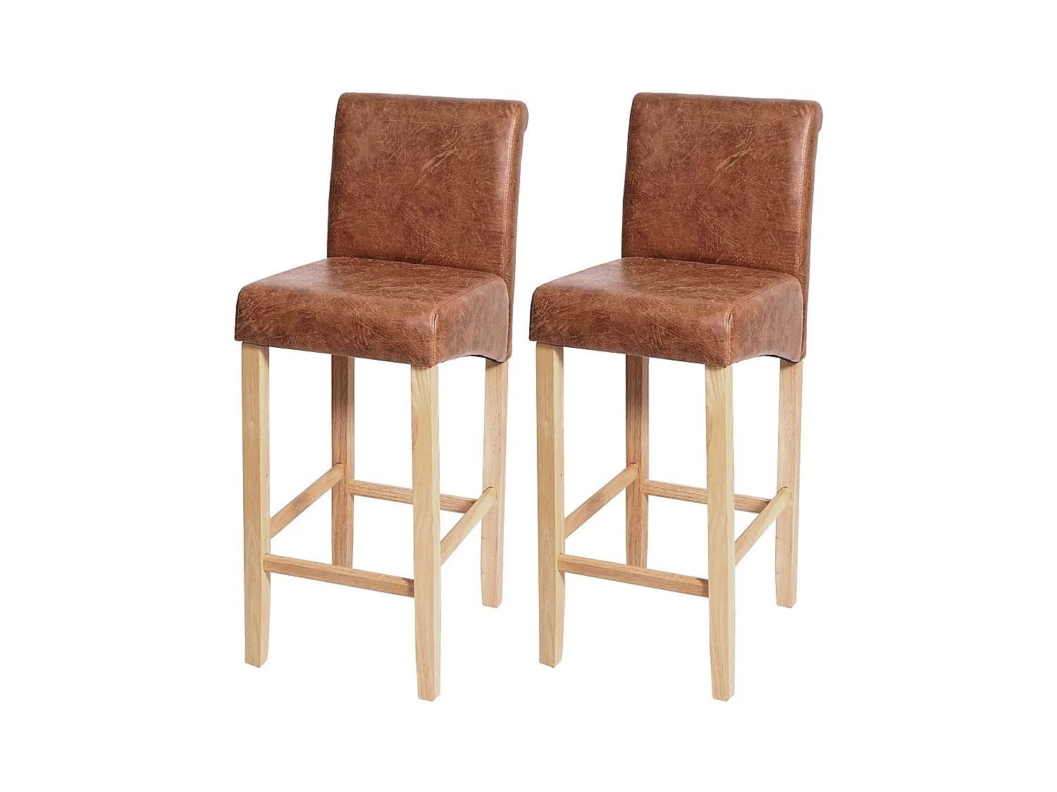 Lot de 2 tabourets marron 39 x 54 x 105 cm TDB04009