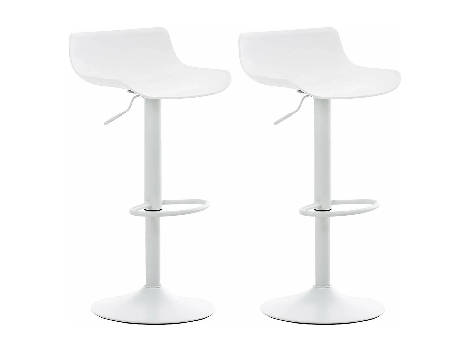 Lot de 2 tabourets blanche 43 x 44 x 75 cm TDB10286