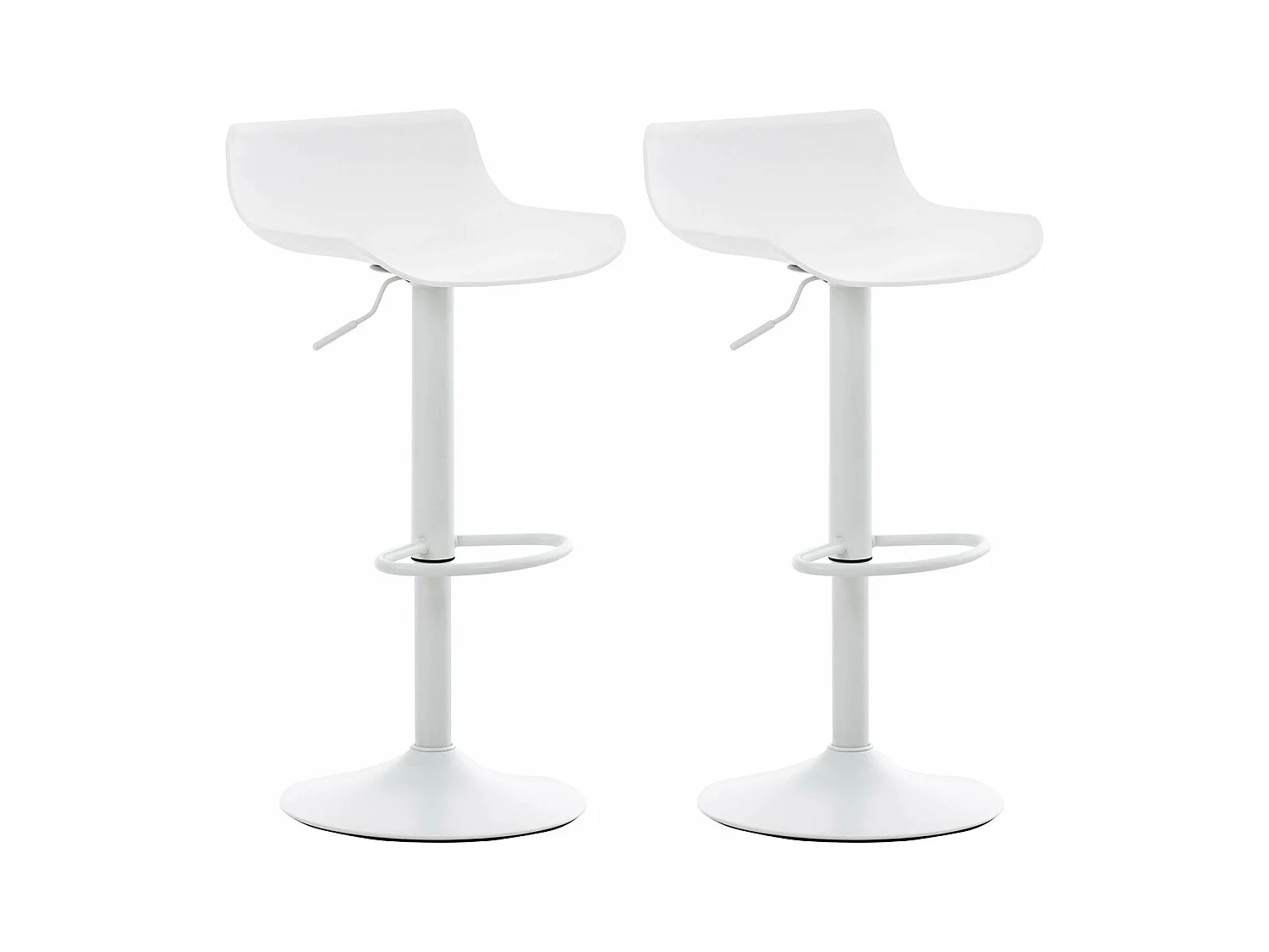 Lot de 2 tabourets blanche 43 x 44 x 75 cm TDB10286