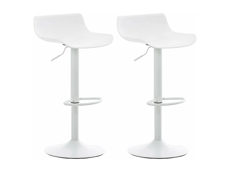 Lot de 2 tabourets blanche 43 x 44 x 75 cm TDB10286