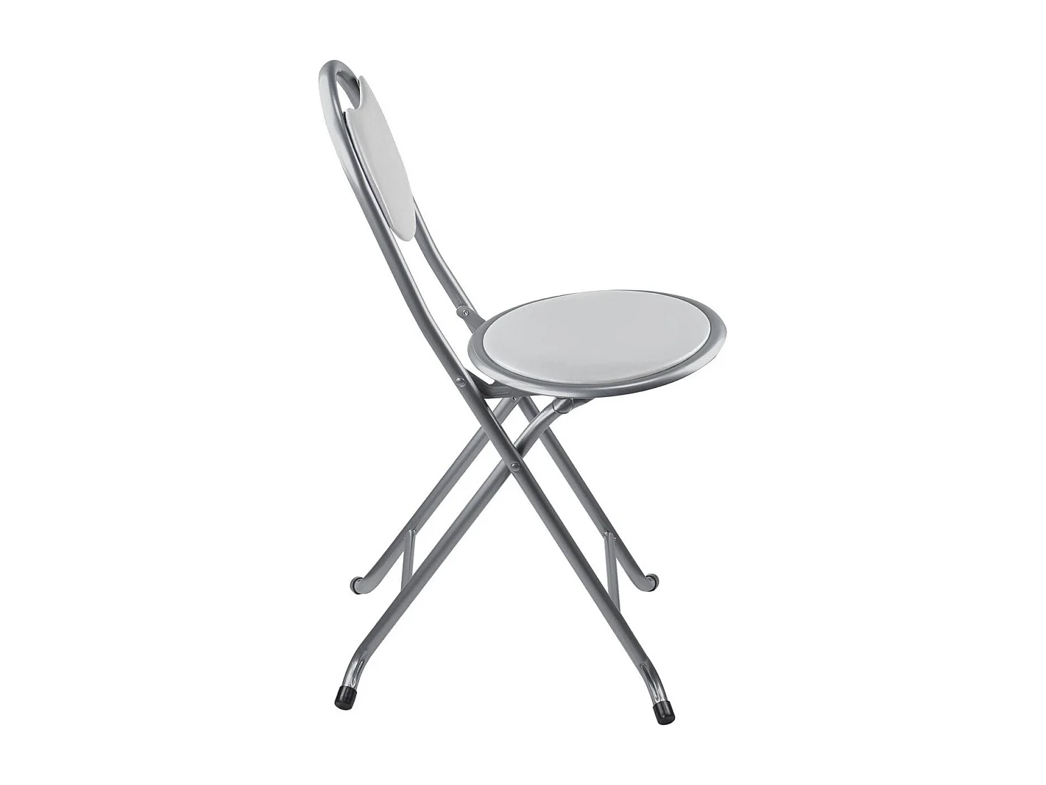 Pack 10 Sgabelli Pieghevoli con Schienale 32x36x73,5 cm Bianco 7house