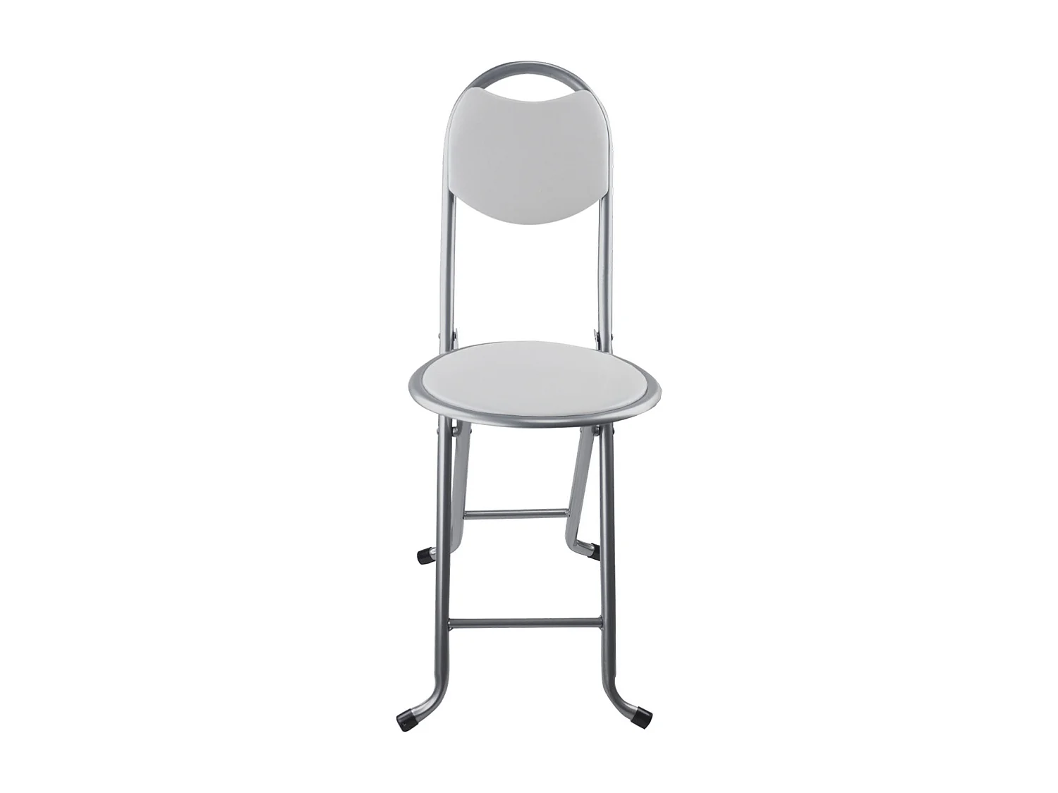 Pack 10 Sgabelli Pieghevoli con Schienale 32x36x73,5 cm Bianco 7house