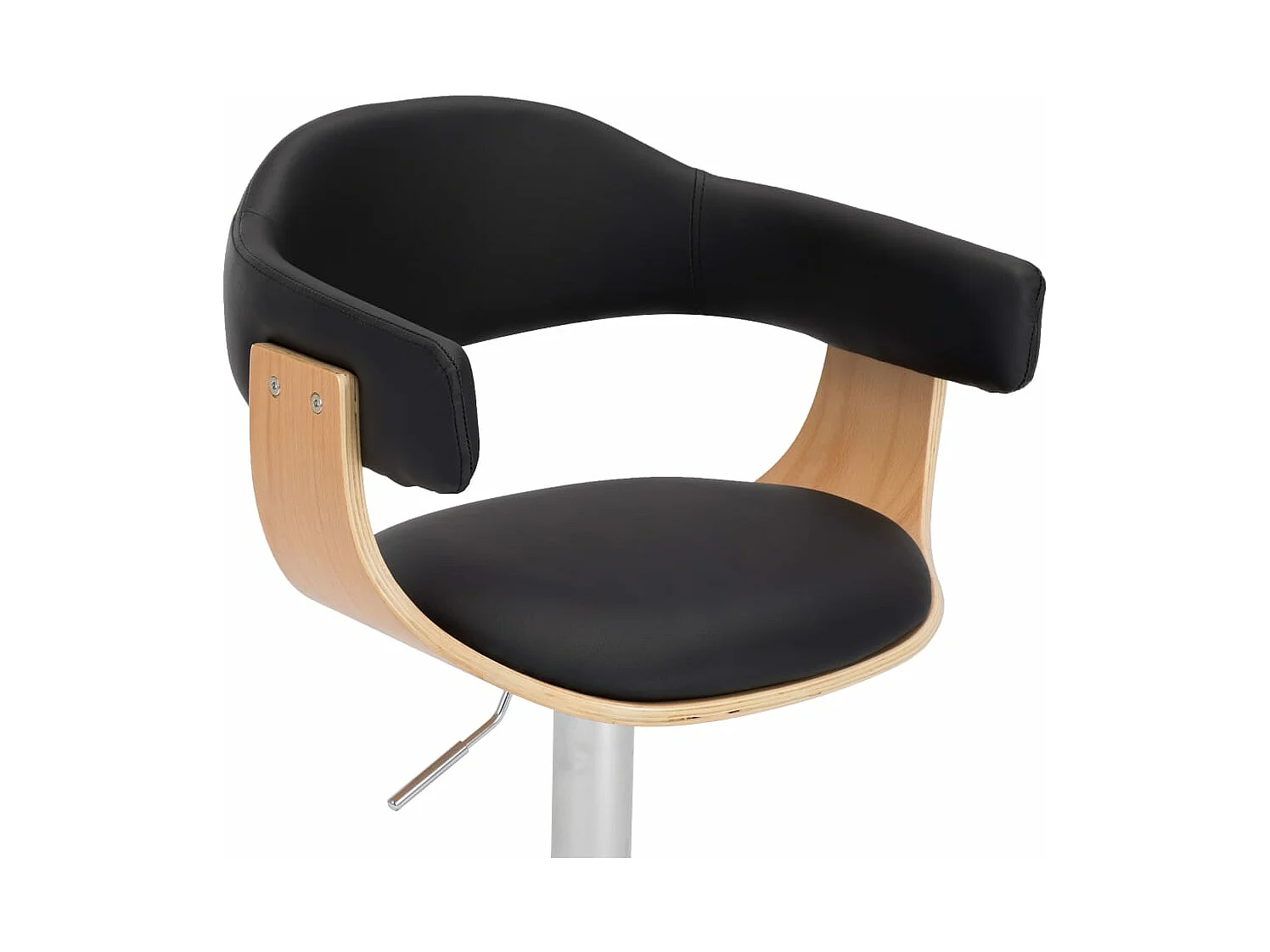 Barhocker 2 Stk. Schwarz Bugholz und Kunstleder