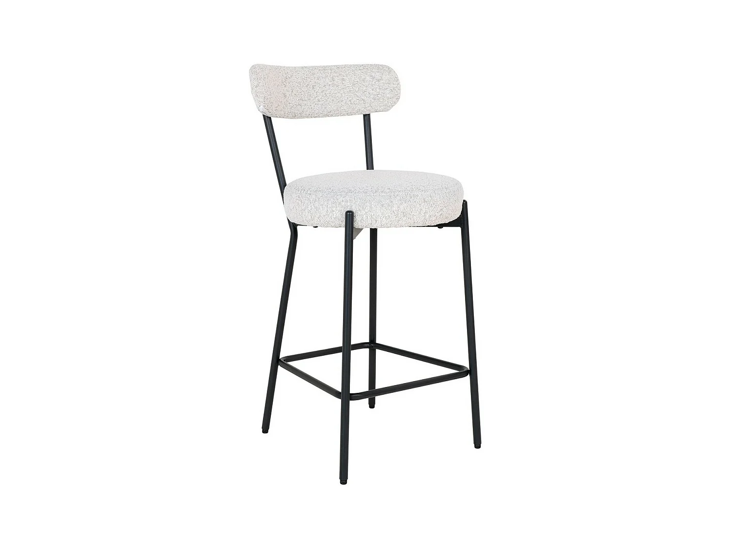 Tabouret Haut Badalona, Blanc, 46x39x90 cm, EPIKASA