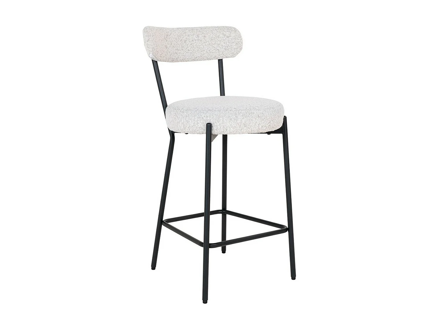 Tabouret Haut Badalona, Blanc, 46x39x90 cm, Seven Design