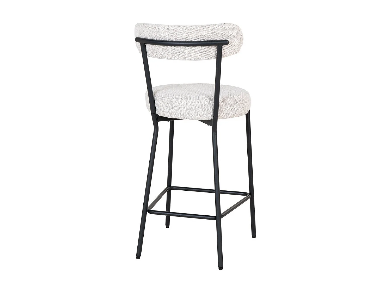 Tabouret Haut Badalona, Blanc, 46x39x90 cm, Seven Design