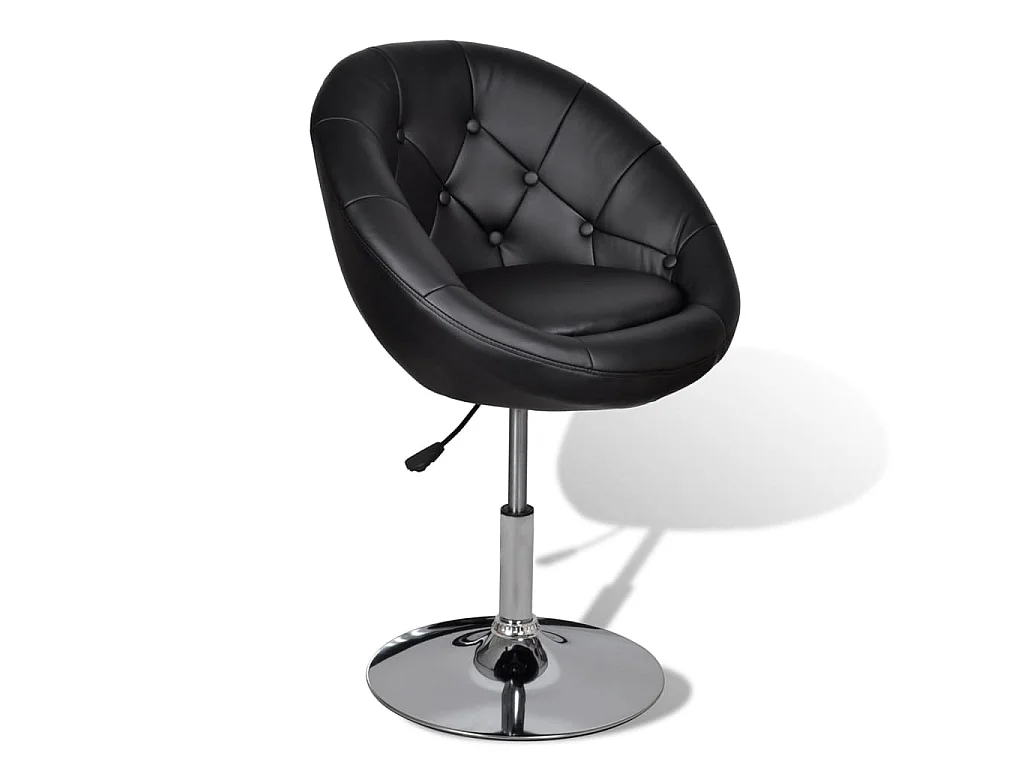 Cocktailsessel Schwarz Kunstleder