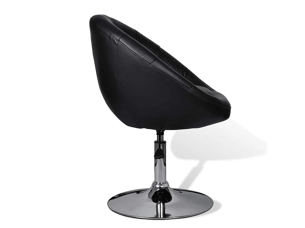 Taburete de bar cuero sintético negro