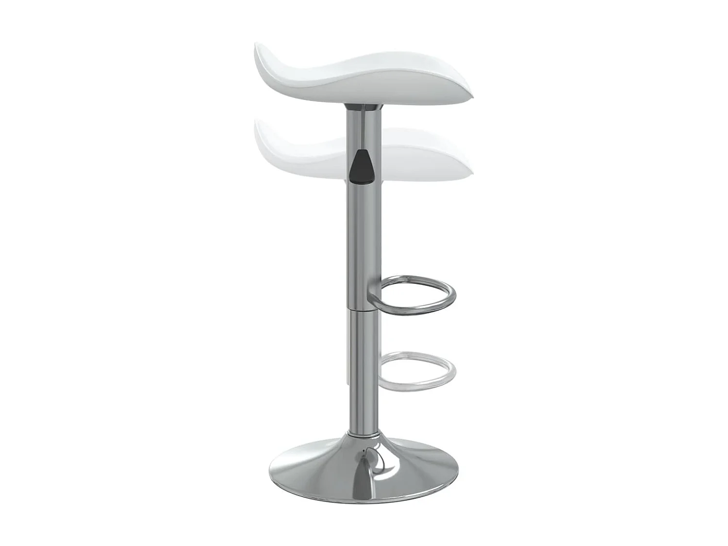 Tabouret de bar Blanc Acier chromé et cuir artificiel