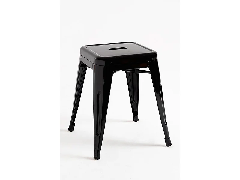 Lote de 4 Taburetes Torix Pequeños - Negro