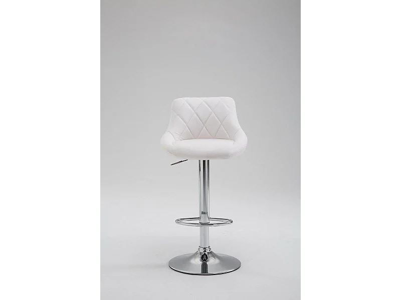 2x Tabourets de bar blanche 46 x 49 x 104 cm TDB10086