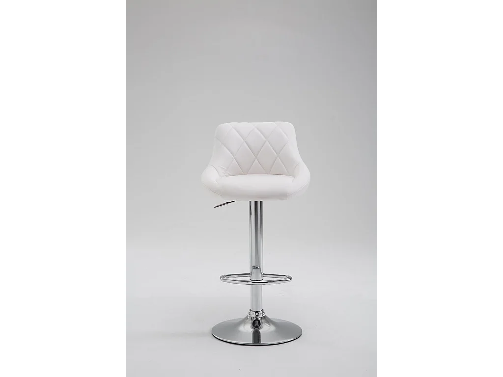 2x Tabourets de bar blanche 46 x 49 x 104 cm TDB10086