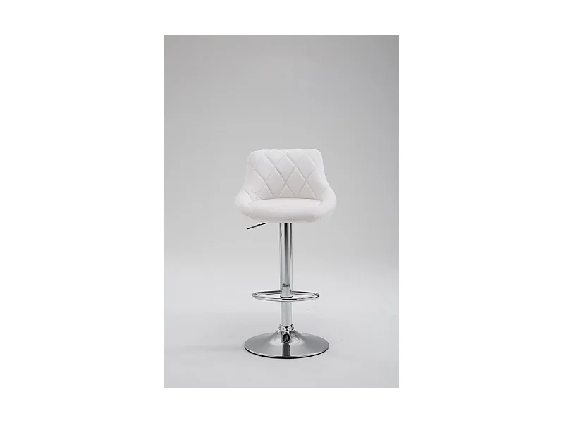 2x Tabourets de bar blanche 46 x 49 x 104 cm TDB10086