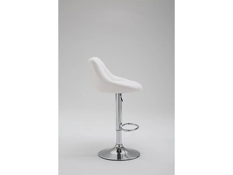 2x Tabourets de bar blanche 46 x 49 x 104 cm TDB10086