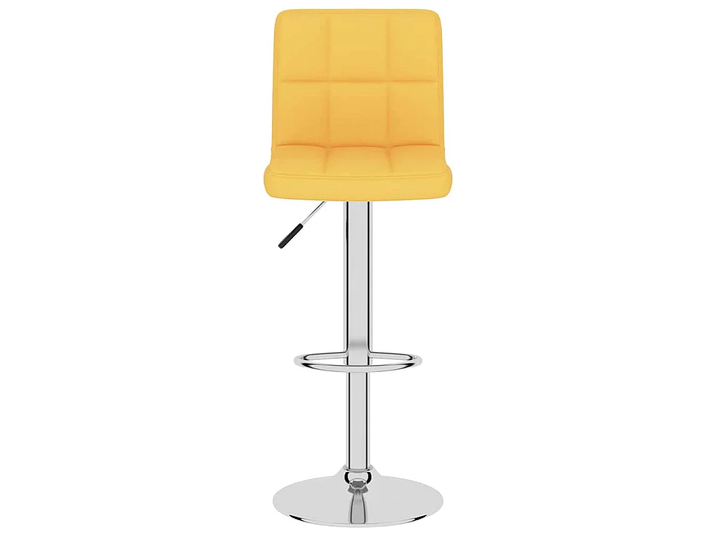 Tabourets de bar lot de 2 jaune moutarde tissu