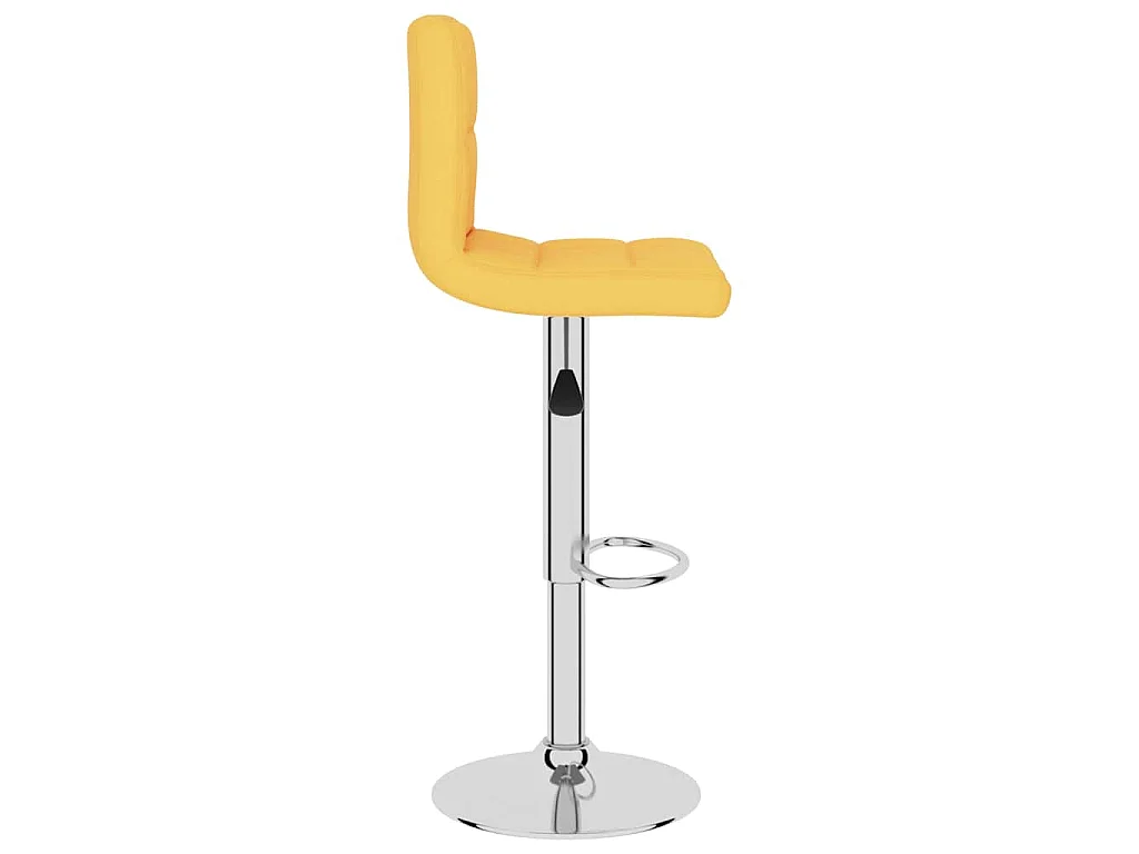 Tabourets de bar lot de 2 jaune moutarde tissu