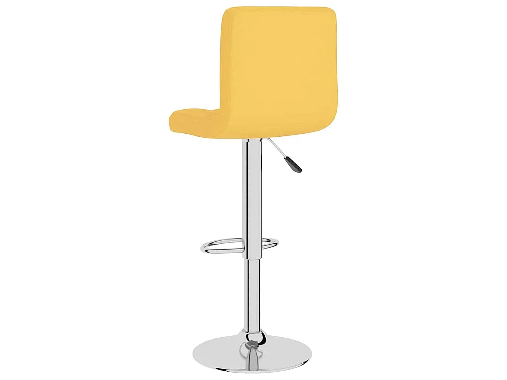 Tabourets de bar lot de 2 jaune moutarde tissu