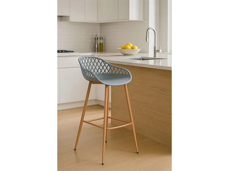 Taburetes Cocina - Taburete Riva - Gris claro