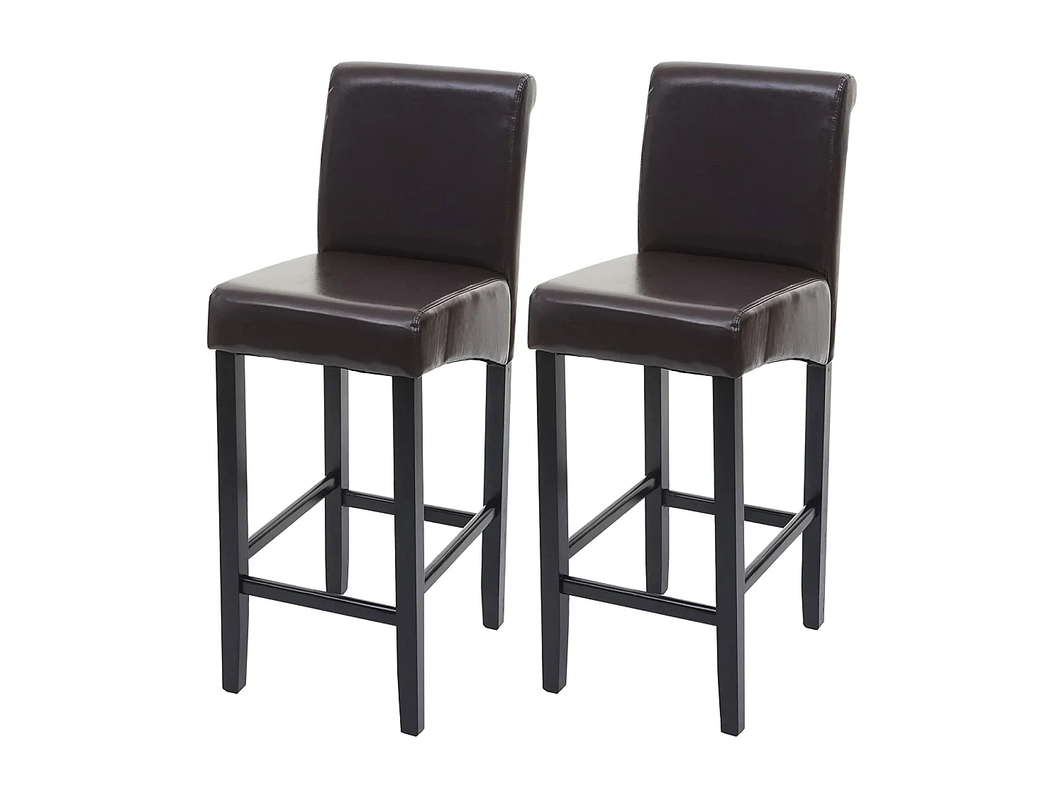 Lot de 2 tabourets marron 39 x 53 x 105 cm TDB04004
