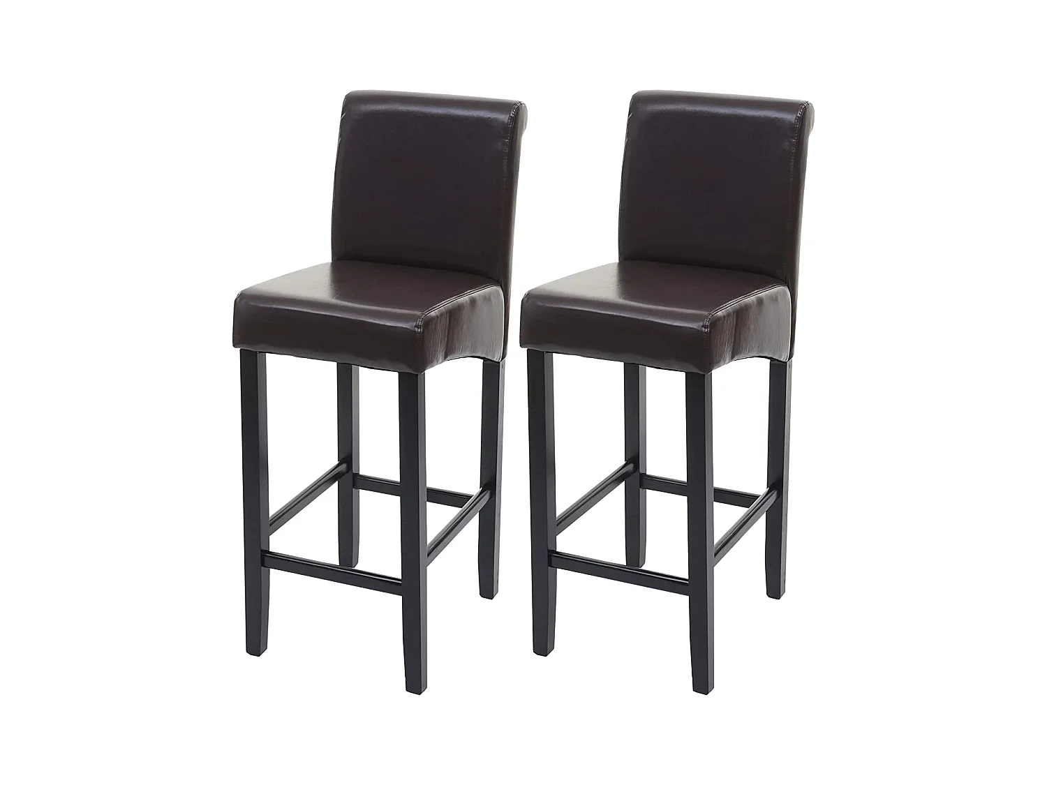Lot de 2 tabourets marron 39 x 53 x 105 cm TDB04004