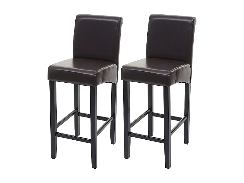 Lot de 2 tabourets marron 39 x 53 x 105 cm TDB04004