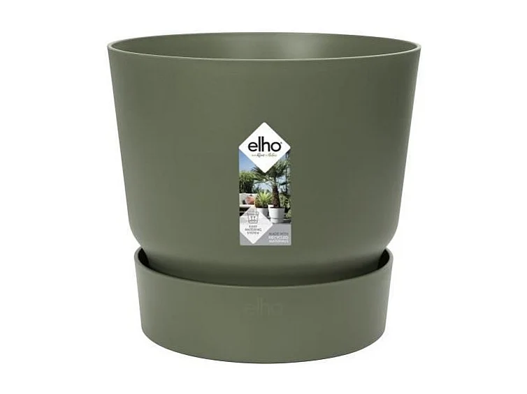 ELHO Pot de fleurs rond Greenville 47 - Exterieur - O 47 x H 44,1 cm - Vert feuille