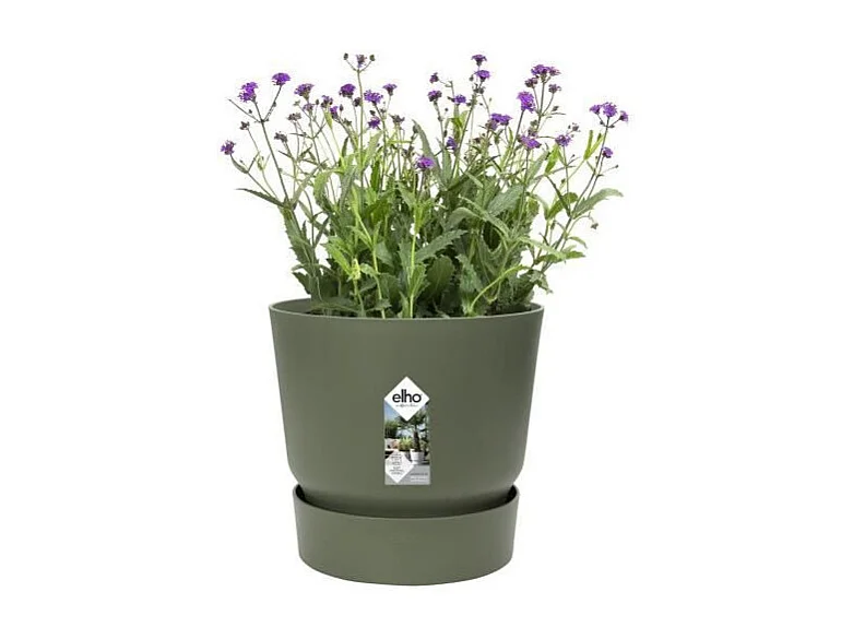 ELHO Pot de fleurs rond Greenville 47 - Exterieur - O 47 x H 44,1 cm - Vert feuille