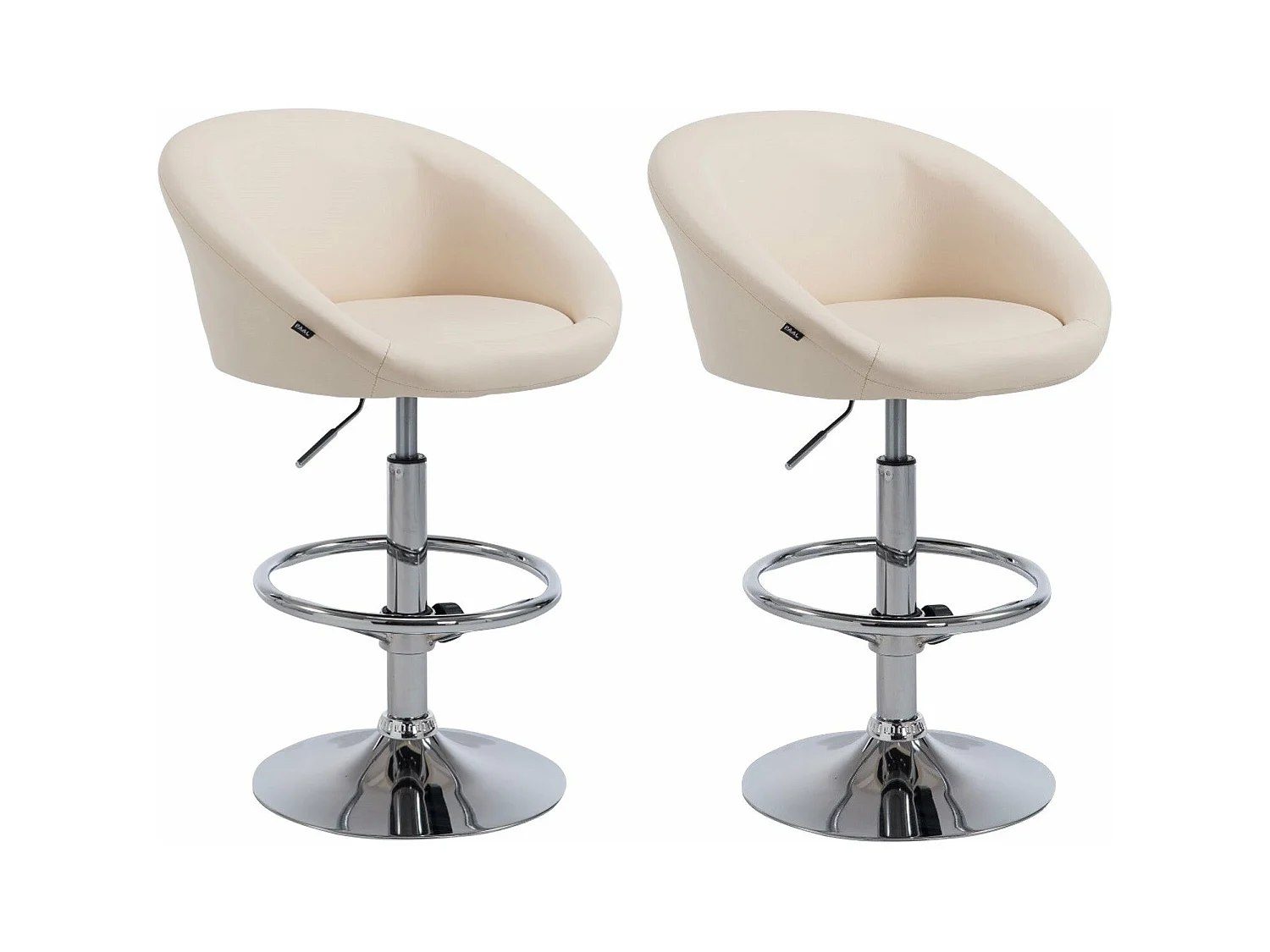 Lot de 2 tabourets crème 55 x 51 x 106 cm TDB10064