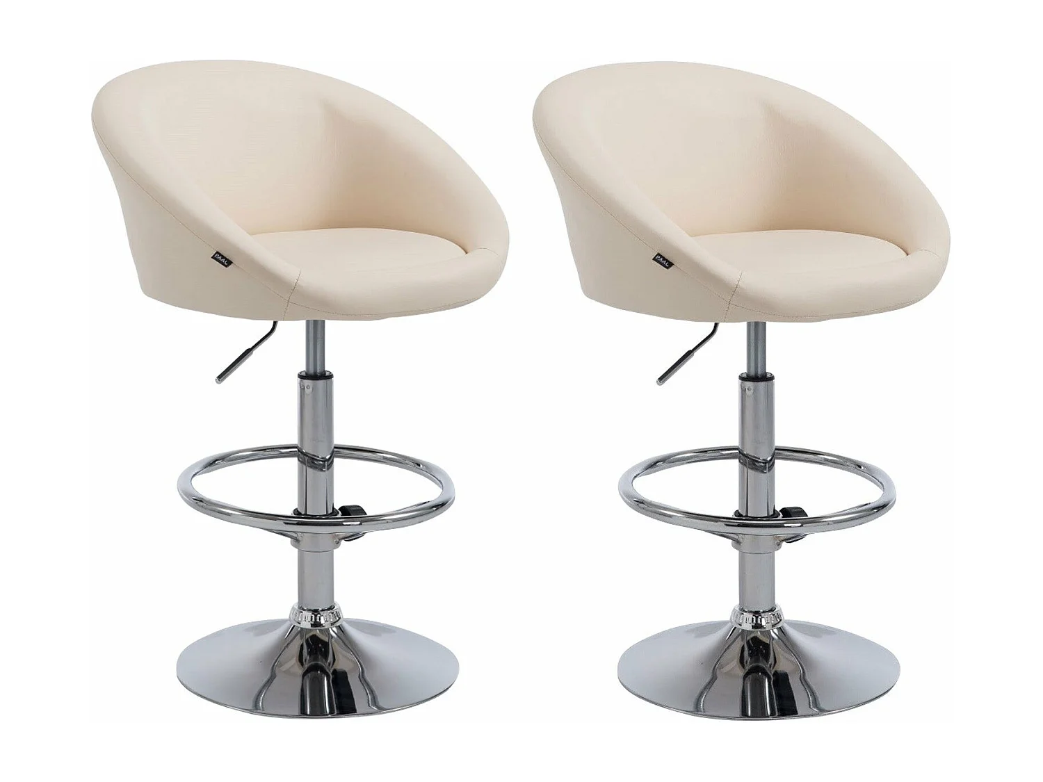 Lot de 2 tabourets crème 55 x 51 x 106 cm TDB10064