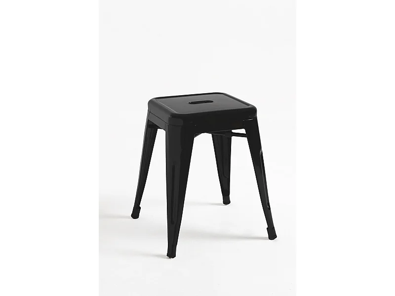 Lote de 6 Taburetes Torix Pequeños - Negro mate