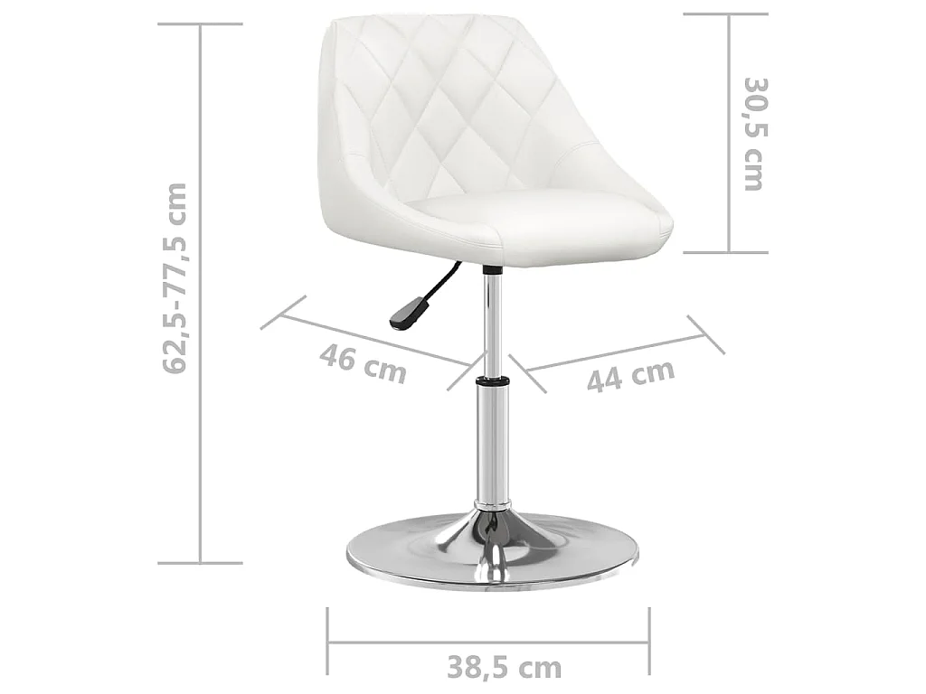 Tabouret de bar Blanc Similicuir