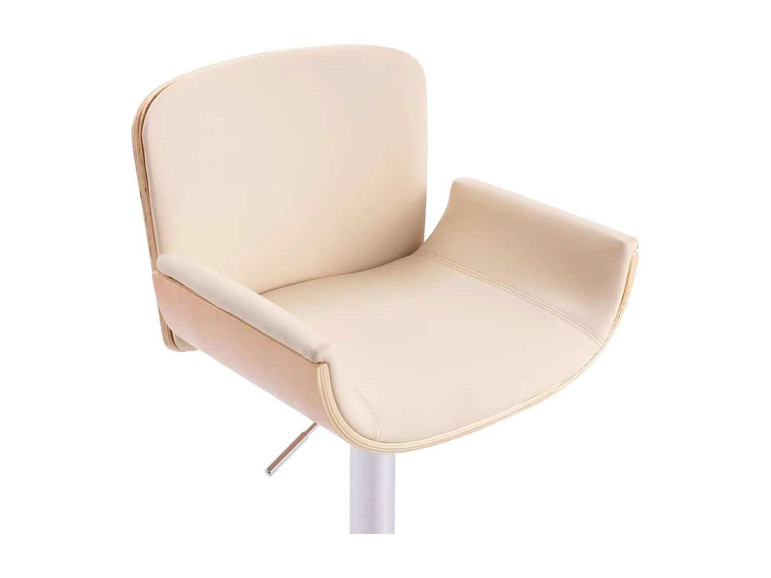 Barkruk kunstleer crèmekleurig