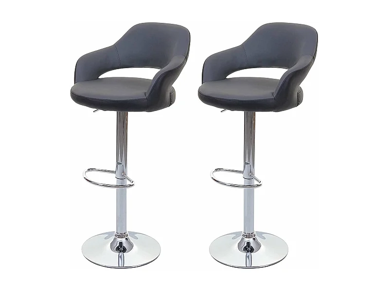 Lot de 2 tabourets grise 51 x 55 x 108 cm TDB04042