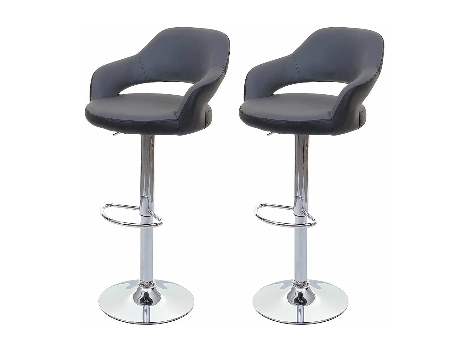 Lot de 2 tabourets grise 51 x 55 x 108 cm TDB04042