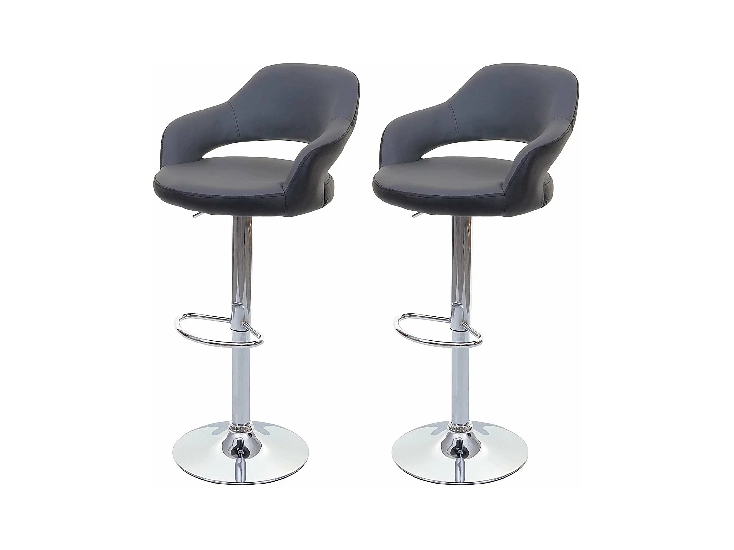 Lot de 2 tabourets grise 51 x 55 x 108 cm TDB04042