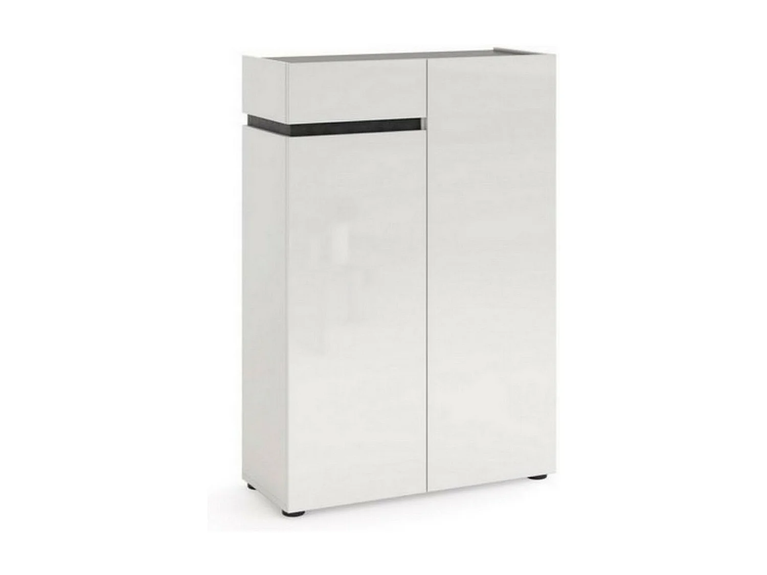 Scarpiera Bob, Bianco, 80x115x34 cm, Seven Design