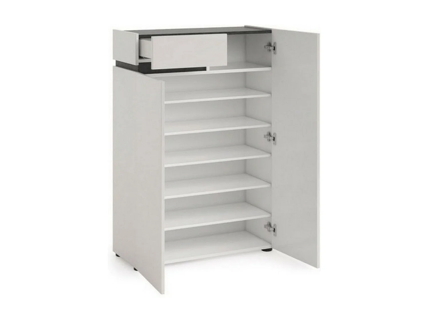 Scarpiera Bob, Bianco, 80x115x34 cm, Seven Design