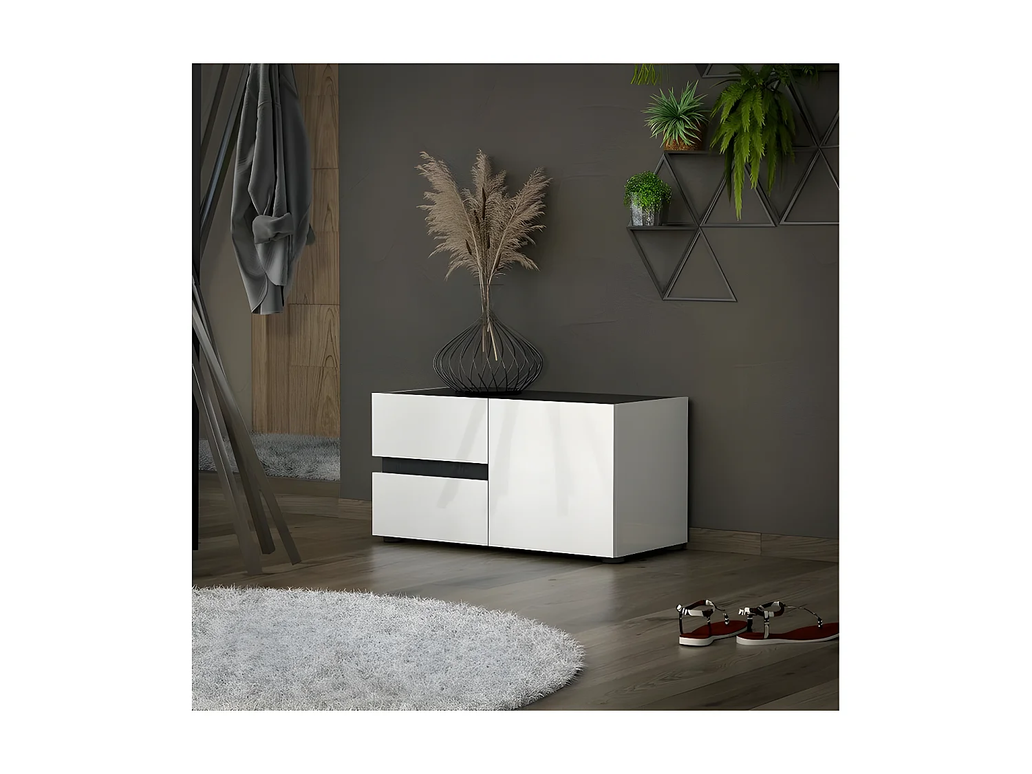 Bank Bob - Wit - 80x42x38 cm - Seven Design