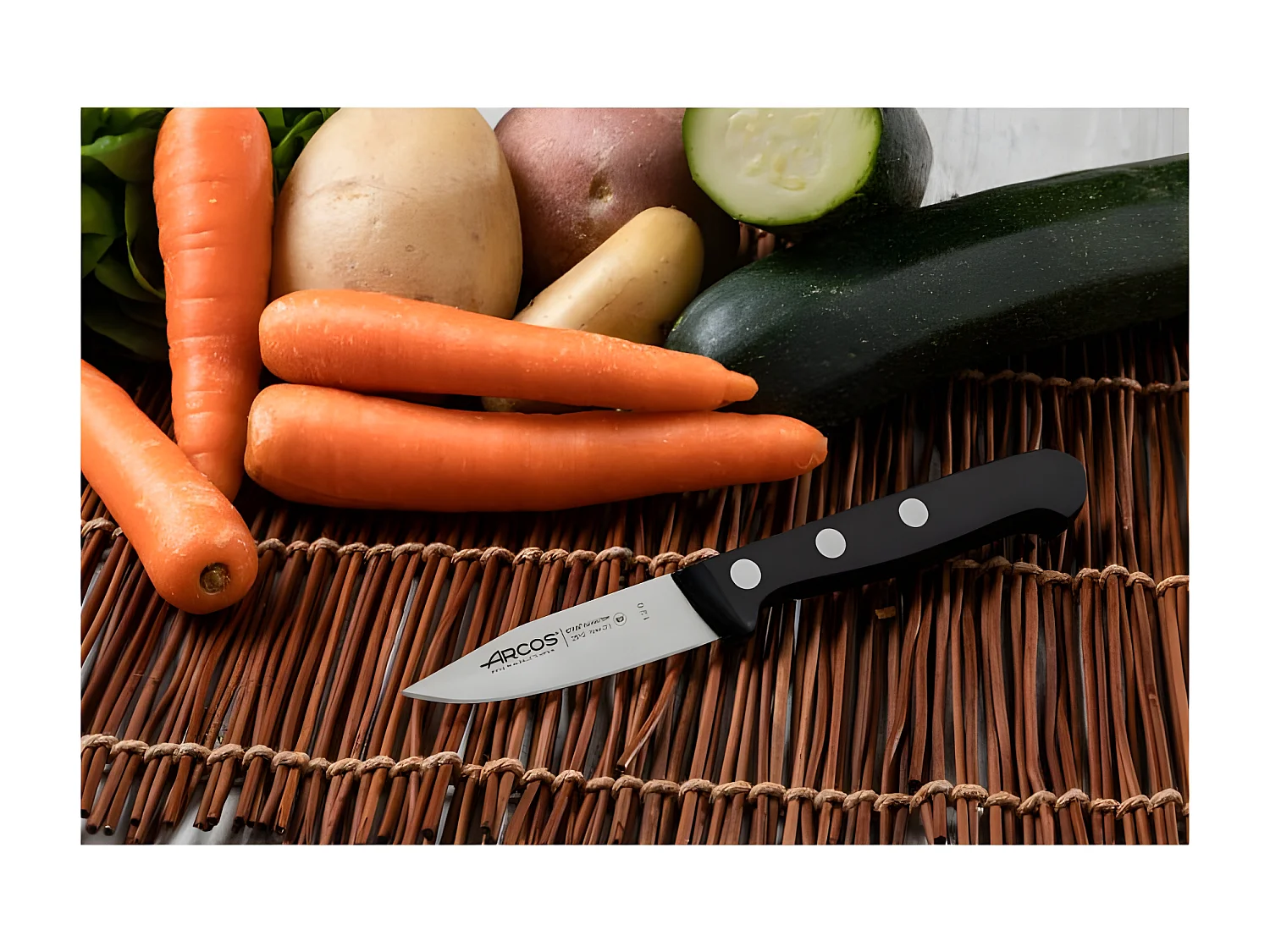 Büromesser Arcos Universal 75 mm Edelstahl Schwarz